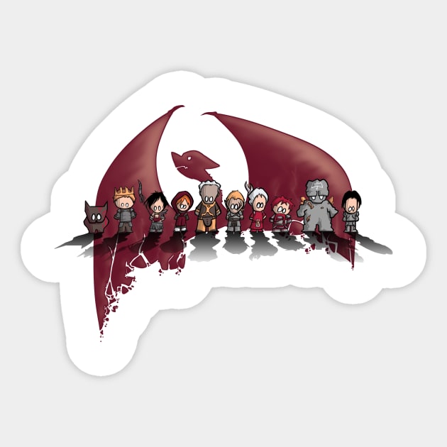 Dragon age origins Sticker by ArryDesign